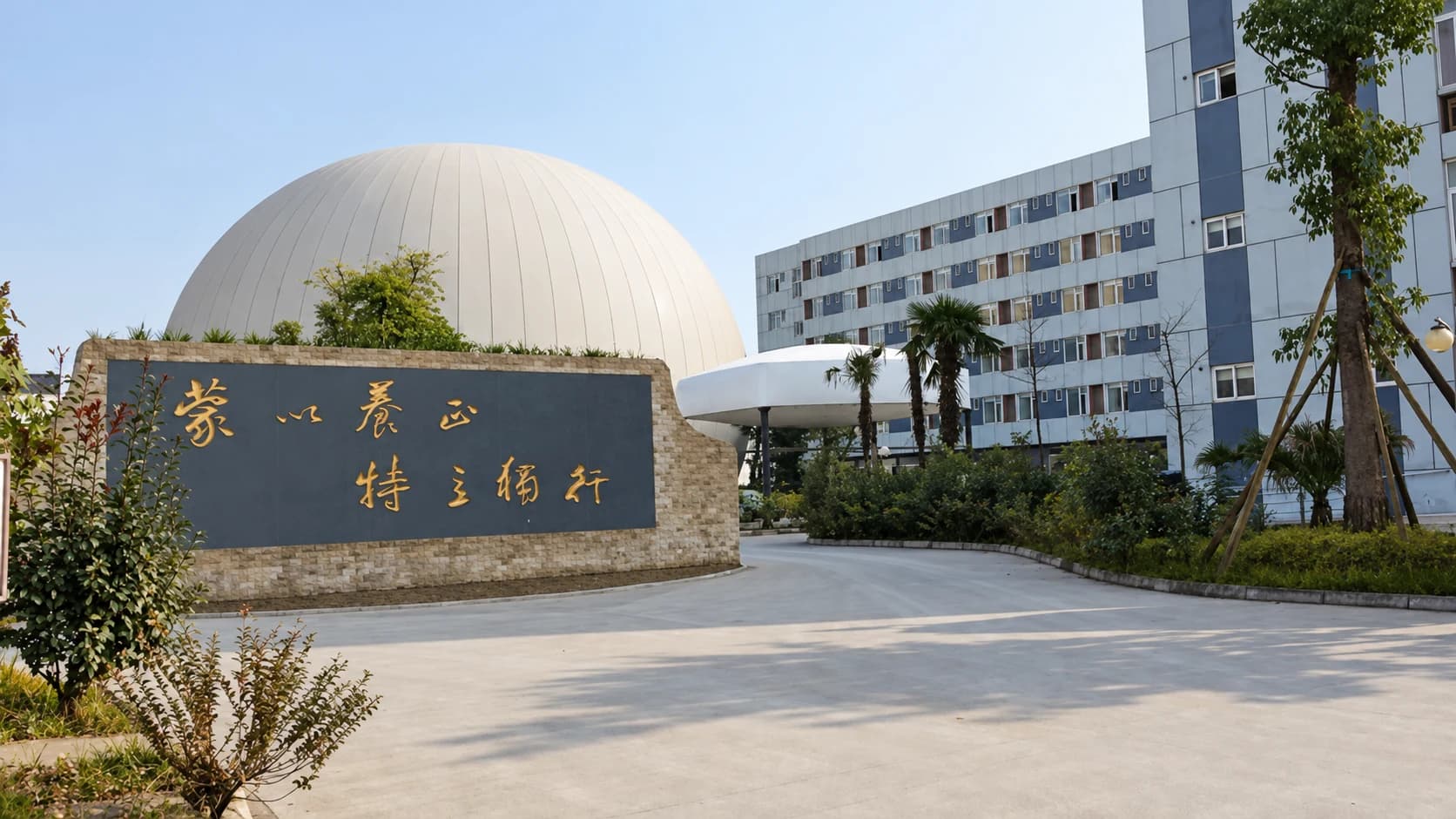 白色双膜气柜现场照片(画质修复)